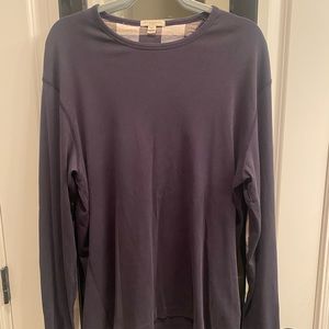 Burberry Brit Long Sleeve Shirt w Plaid Elbow Pads